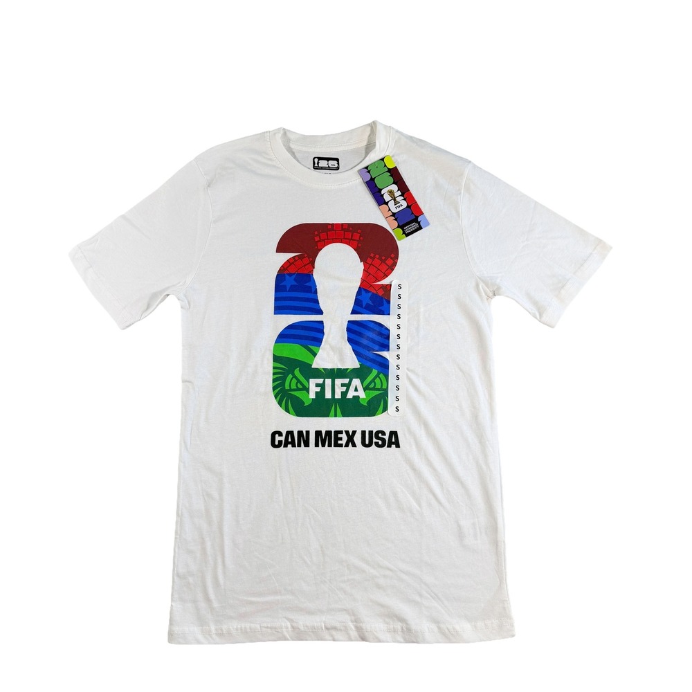 FIFA World Cup 2026 T Shirt Small White CAN MEX USA Outerstuff 9KIMWWAHG NWT